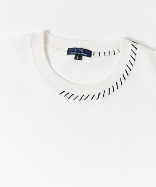 ITEMS URBANRESEARCH（アイテムズ アーバンリサーチ）の「ブランケットステッチロングスリーブカットソー（Tシャツ/カットソー・メンズ・ブラック/ホワイト/ネイビー/ベージュ・MEDIUM/LARGE）」の17枚目の写真