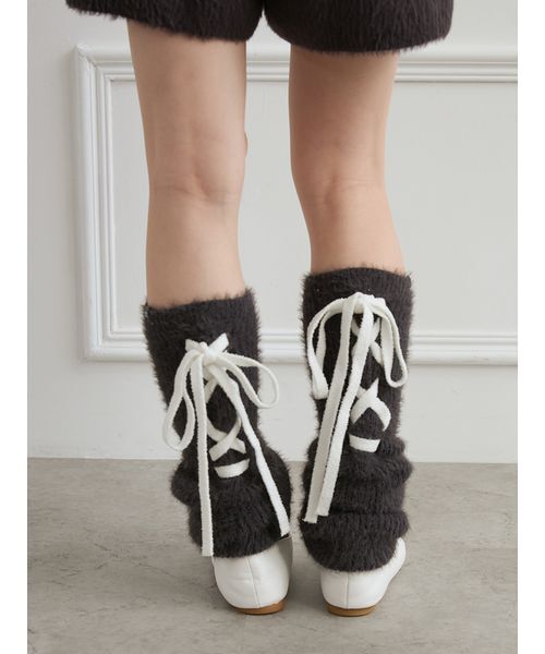 gelato pique（ジェラートピケ）の「レッグウォーマー（レッグウォーマー・レディース・ダークグレー/ライトグレー/パープル・F）」の13枚目の写真