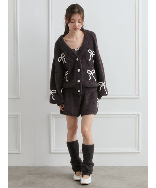 gelato pique（ジェラートピケ）の「レッグウォーマー（レッグウォーマー・レディース・ダークグレー/ライトグレー/パープル・F）」の4枚目の写真