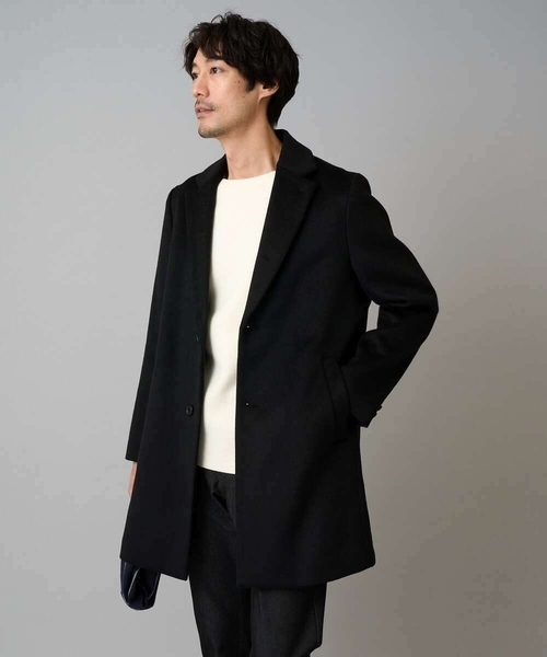 a.v.v（アーヴェヴェ）の「ウールライトビーバーチェスターコート（チェスターコート・メンズ・ダークグレー/ブラック・46/48/50）」の19枚目の写真