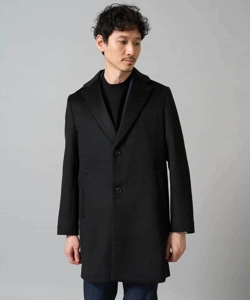 a.v.v（アーヴェヴェ）の「ウールライトビーバーチェスターコート（チェスターコート・メンズ・ダークグレー/ブラック・46/48/50）」の4枚目の写真