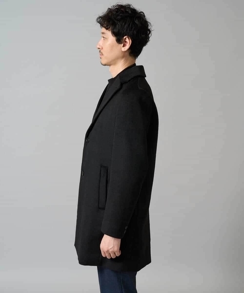 a.v.v（アーヴェヴェ）の「ウールライトビーバーチェスターコート（チェスターコート・メンズ・ダークグレー/ブラック・46/48/50）」の5枚目の写真