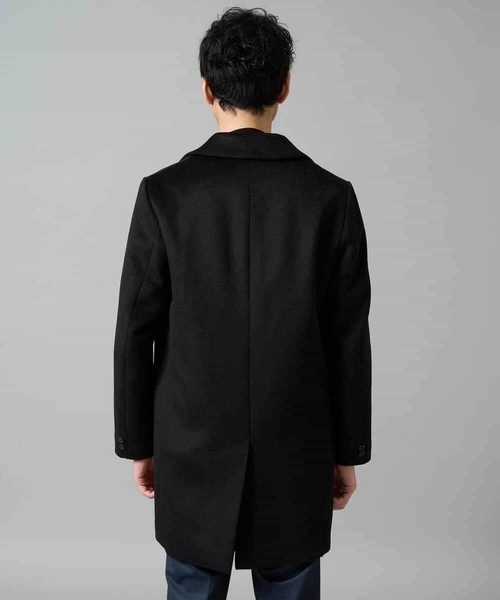 a.v.v（アーヴェヴェ）の「ウールライトビーバーチェスターコート（チェスターコート・メンズ・ダークグレー/ブラック・46/48/50）」の6枚目の写真