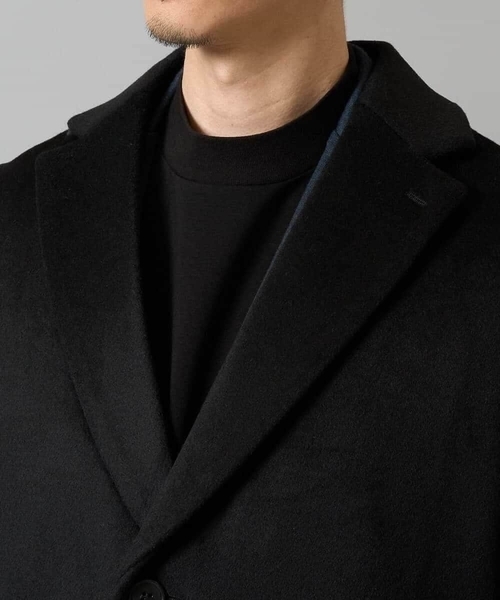 a.v.v（アーヴェヴェ）の「ウールライトビーバーチェスターコート（チェスターコート・メンズ・ダークグレー/ブラック・46/48/50）」の7枚目の写真