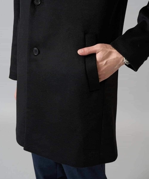 a.v.v（アーヴェヴェ）の「ウールライトビーバーチェスターコート（チェスターコート・メンズ・ダークグレー/ブラック・46/48/50）」の9枚目の写真