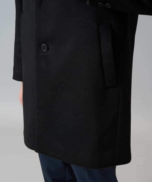 a.v.v（アーヴェヴェ）の「ウールライトビーバーチェスターコート（チェスターコート・メンズ・ダークグレー/ブラック・46/48/50）」の10枚目の写真