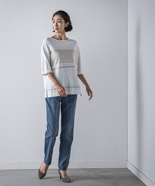 la.f…(ラエフ)の「【WEB限定】ぐーんと伸びるデニムレギパン≪洗濯機で洗える≫(デニムパンツ・レディース・ネイビー/ブラック・7号/11号/9号)」の13枚目の写真