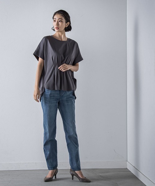 la.f…(ラエフ)の「【WEB限定】ぐーんと伸びるデニムレギパン≪洗濯機で洗える≫(デニムパンツ・レディース・ネイビー/ブラック・7号/11号/9号)」の17枚目の写真