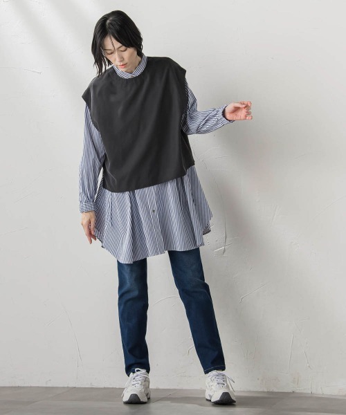 la.f…(ラエフ)の「【WEB限定】ぐーんと伸びるデニムレギパン≪洗濯機で洗える≫(デニムパンツ・レディース・ネイビー/ブラック・7号/11号/9号)」の21枚目の写真