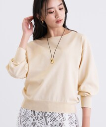 ボートネック ストレッチニット