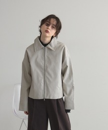 &. NOSTALGIA | フェイクレザー襟付きブルゾン(ブルゾン)