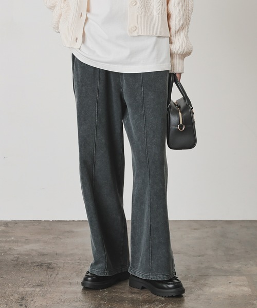 Honeys（ハニーズ）の「スウェットパンツ（スウェットパンツ・レディース・アイボリー/杢グレー/スミクロ・L/M/S/SS）」の2枚目の写真