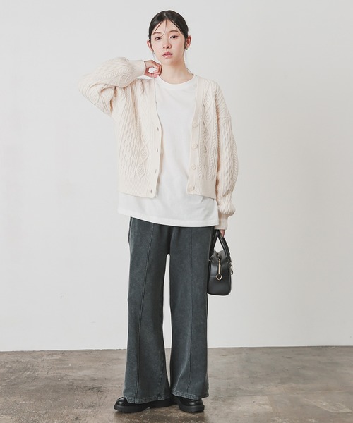 Honeys（ハニーズ）の「スウェットパンツ（スウェットパンツ・レディース・アイボリー/杢グレー/スミクロ・L/M/S/SS）」の10枚目の写真