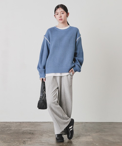 Honeys（ハニーズ）の「スウェットパンツ（スウェットパンツ・レディース・アイボリー/杢グレー/スミクロ・L/M/S/SS）」の12枚目の写真