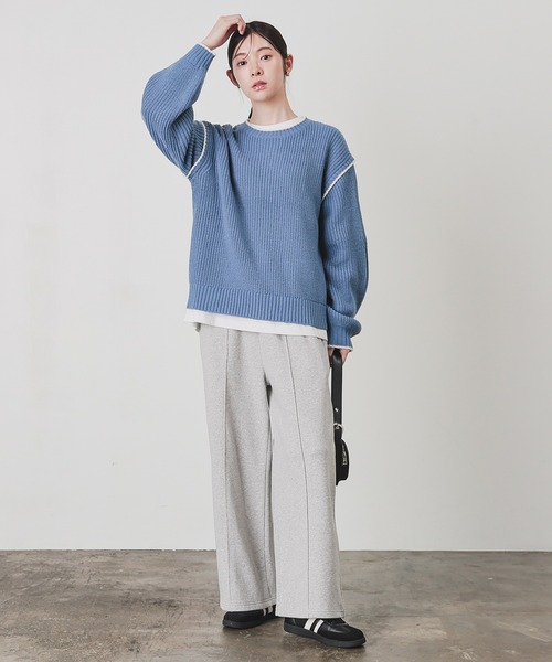 Honeys（ハニーズ）の「スウェットパンツ（スウェットパンツ・レディース・アイボリー/杢グレー/スミクロ・L/M/S/SS）」の13枚目の写真