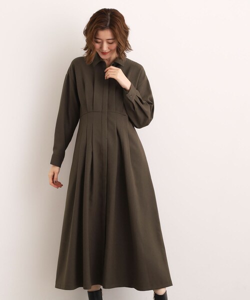 grove(グローブ)の「品よくまとう、大人のシャツワンピース(ワンピース・レディース・ブラック/ブラウン系その他/マスタード・02/03/04/01/05)」の3枚目の写真