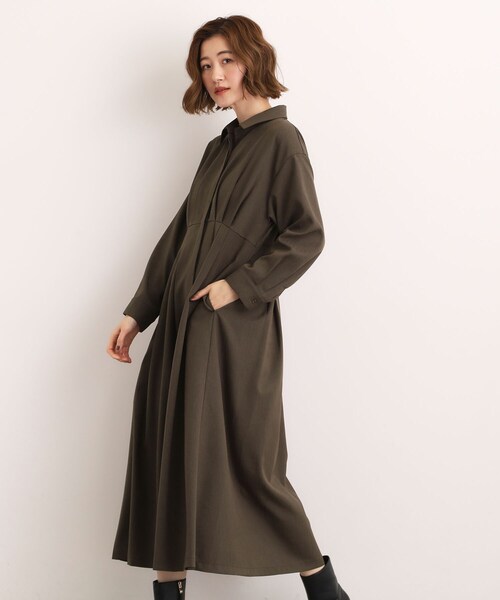 grove(グローブ)の「品よくまとう、大人のシャツワンピース(ワンピース・レディース・ブラック/ブラウン系その他/マスタード・02/03/04/01/05)」の14枚目の写真