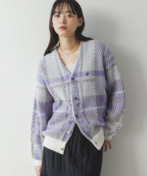 ※フカマル　キャンディストリッパー チェックニットカーディガン フカマル キャンディストリッパー チェックニットカーディガン Candy