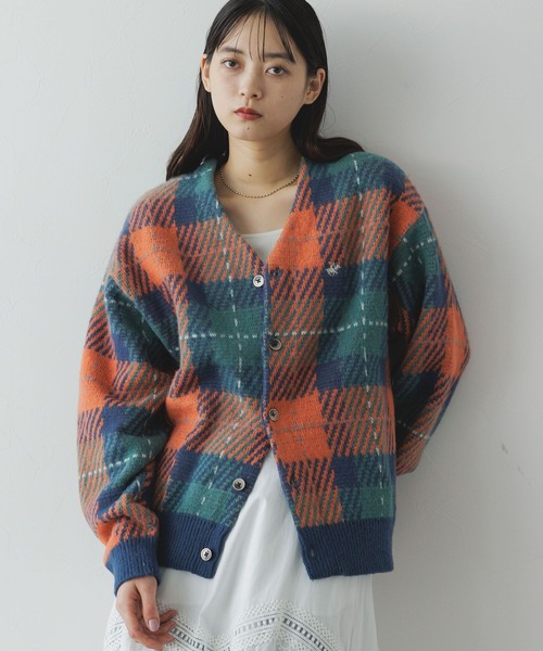 BEVERLY HILLS POLO CLUB（ビバリーヒルズポロクラブ）の「BEVERLY HILLS POLO CLUB/チェックニットカーディガン（ニット/セーター・レディース・ブルー/その他4/ブラック/グレー系その他・LARGE/MEDIUM/X-LARGE）」の18枚目の写真