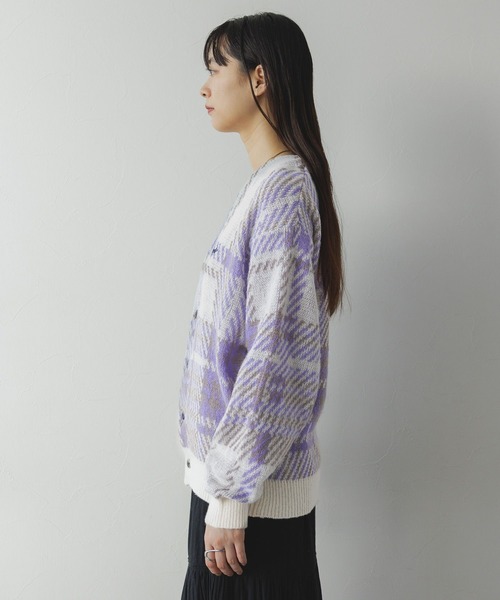 BEVERLY HILLS POLO CLUB（ビバリーヒルズポロクラブ）の「BEVERLY HILLS POLO CLUB/チェックニットカーディガン（ニット/セーター・レディース・ブルー/その他4/ブラック/グレー系その他・LARGE/MEDIUM/X-LARGE）」の17枚目の写真