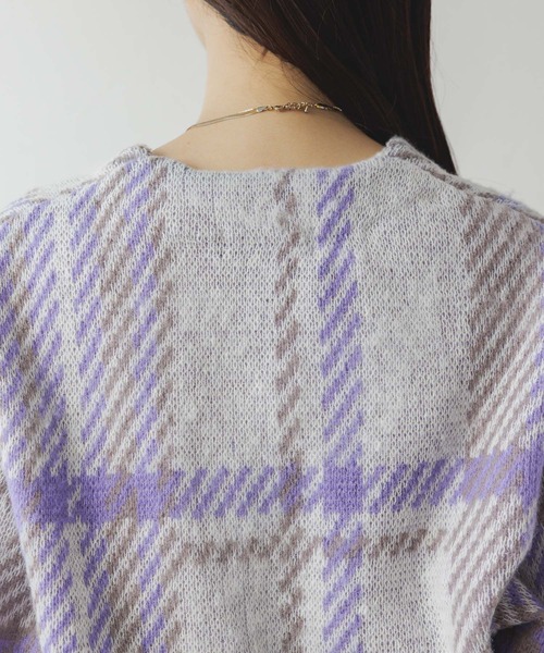 BEVERLY HILLS POLO CLUB（ビバリーヒルズポロクラブ）の「BEVERLY HILLS POLO CLUB/チェックニットカーディガン（ニット/セーター・レディース・ブルー/その他4/ブラック/グレー系その他・LARGE/MEDIUM/X-LARGE）」の20枚目の写真