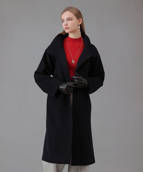 【極美品】ANAYI✨カシミヤ100%スタンドカラーコート　イタリア生地　日本製 カシミヤ混スタンドカラーコート（その他アウター）｜ANAYI（アナイ