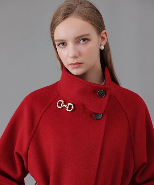 カシミヤ混スタンドカラーコート（その他アウター）｜ANAYI（アナイ