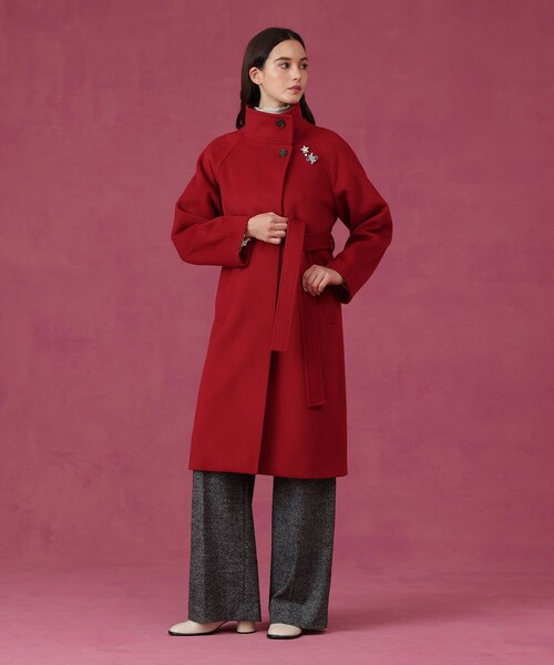 カシミヤ混スタンドカラーコート（その他アウター）｜ANAYI（アナイ