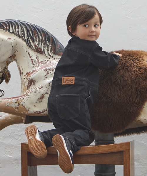 petit main(プティマイン)の「【Lee】オールインワン(つなぎ/オールインワン・キッズ・ブルー/チャコール・L/M/S)」の3枚目の写真