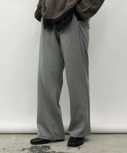 Aphlotus（アプロタス）の「ワイドスウェットパンツ（スウェットパンツ・メンズ・グレー/ブラック・SMALL/LARGE/MEDIUM）」の2枚目の写真