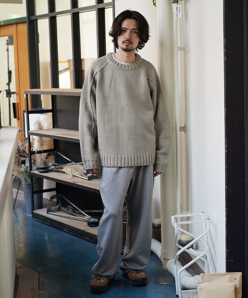 Aphlotus（アプロタス）の「ワイドスウェットパンツ（スウェットパンツ・メンズ・グレー/ブラック・SMALL/LARGE/MEDIUM）」の13枚目の写真