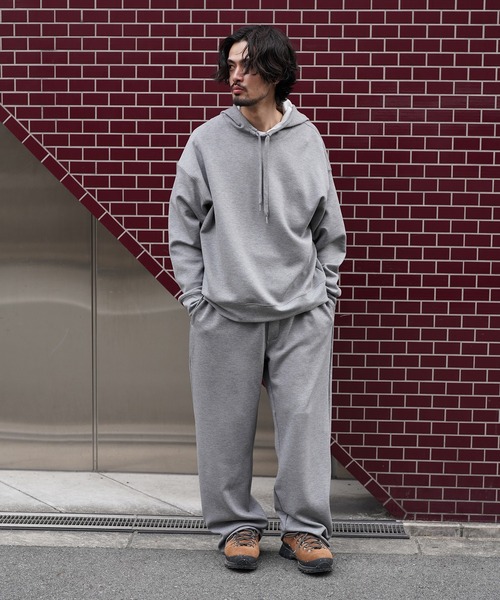 Aphlotus（アプロタス）の「ワイドスウェットパンツ（スウェットパンツ・メンズ・グレー/ブラック・SMALL/LARGE/MEDIUM）」の17枚目の写真