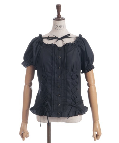 axes femme（アクシーズファム）の「アームカバーセット綿混ブラウス（シャツ/ブラウス・レディース・ホワイト/ブラック/ピンク・FREE）」の19枚目の写真