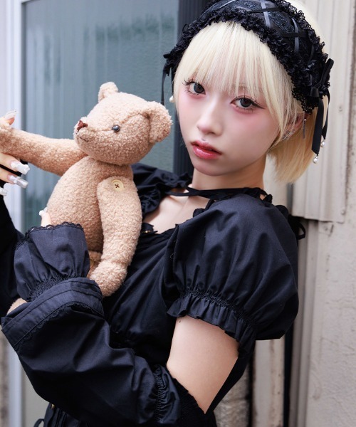 axes femme（アクシーズファム）の「アームカバーセット綿混ブラウス（シャツ/ブラウス・レディース・ホワイト/ブラック/ピンク・FREE）」の7枚目の写真