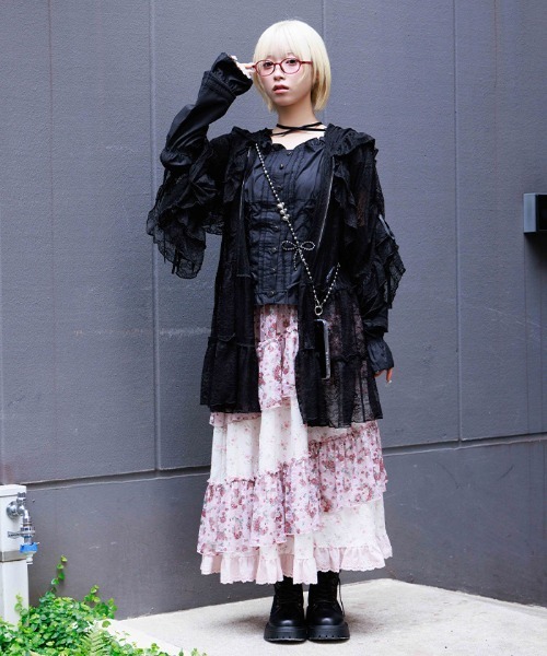 axes femme（アクシーズファム）の「アームカバーセット綿混ブラウス（シャツ/ブラウス・レディース・ホワイト/ブラック/ピンク・FREE）」の9枚目の写真