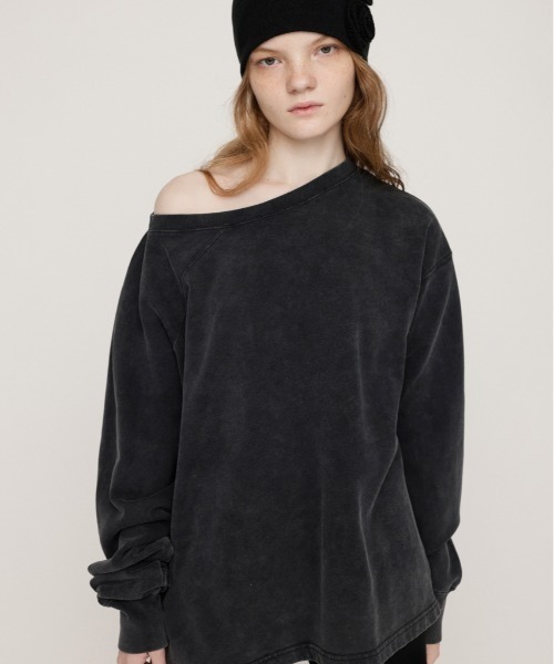 セール】ASYMMETRY SW TOPS アシンメトリー スウェット トップス 春服 