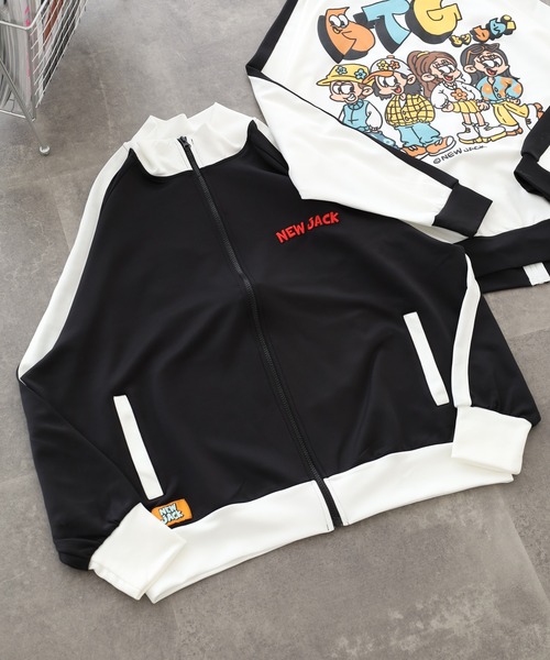 in the attic(インジアティック)の「NEW JACK ハート BOYS&GIRLS TPUトラックジャケット(ジャージ・メンズ・ブラック/ホワイト・L/M)」の2枚目の写真