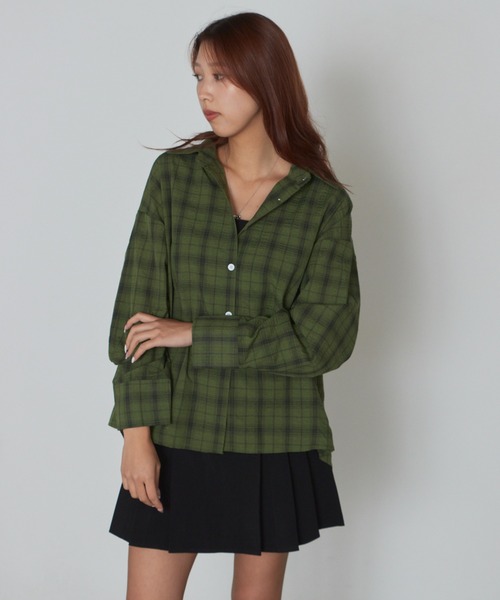 オーバーサイズ オンブレチェックシャツ（シャツ/ブラウス