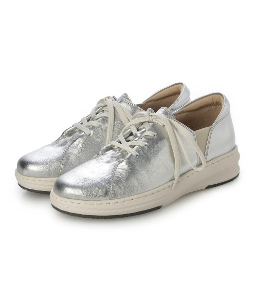 Atelier（アトリエ）の「【3E】【レイン対応】レザースニーカー（スニーカー・レディース・ブラック/シルバー/イエロー・23cm/22.5cm/23.5cm）」の3枚目の写真