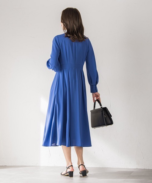 Viaggio Blu（ビアッジョブルー）の「ボウタイワンピース≪手洗い可能≫（ワンピース・レディース・ネイビー/ブルー系その他・S/M/L）」の15枚目の写真