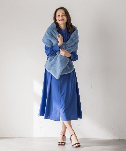 Viaggio Blu（ビアッジョブルー）の「ボウタイワンピース≪手洗い可能≫（ワンピース・レディース・ネイビー/ブルー系その他・S/M/L）」の20枚目の写真