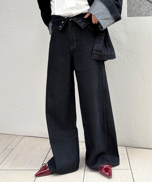 INGNI SOELA（イングソエラ）の「【INGNI　SOELA】2Wayハイウエストデニムパンツ(セットアップ対応)／WEB限定（デニムパンツ・レディース・ブラック/インディゴブルー・S/M）」の17枚目の写真