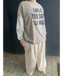 WORLD WIDE LOVE! | 異素材切り替えトップス(Tシャツ/カットソー)