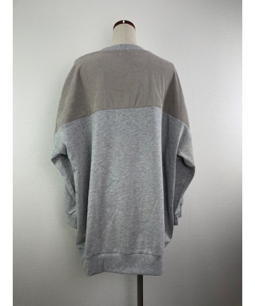 WORLD WIDE LOVE!（ワールドワイドラブ）の「異素材切り替えトップス（Tシャツ/カットソー・レディース・ブラック/トップグレー/オレンジ・1）」の14枚目の写真