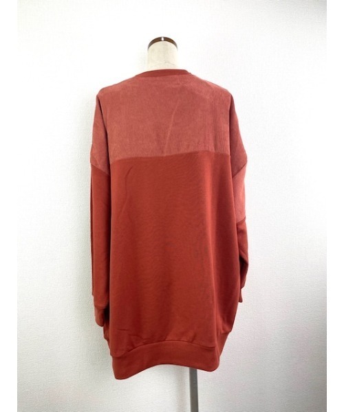 WORLD WIDE LOVE!（ワールドワイドラブ）の「異素材切り替えトップス（Tシャツ/カットソー・レディース・ブラック/トップグレー/オレンジ・1）」の20枚目の写真