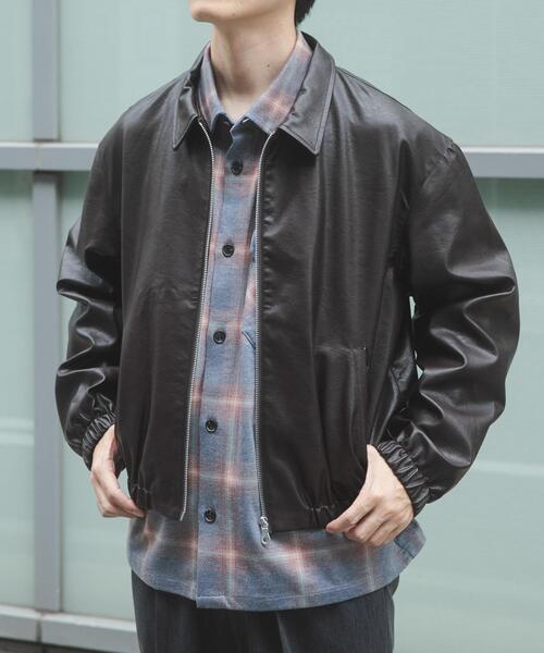 ITEMS URBANRESEARCH（アイテムズ アーバンリサーチ）の「F.L. ジップアップ ジャケット（ライダースジャケット・メンズ・ブラウン系その他/ブラック系その他/ブラック/ブラウン・MEDIUM/LARGE）」の7枚目の写真