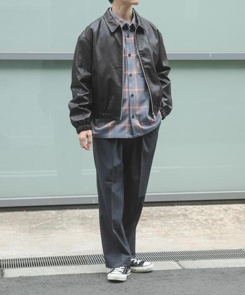 ITEMS URBANRESEARCH（アイテムズ アーバンリサーチ）の「F.L. ジップアップ ジャケット（ライダースジャケット・メンズ・ブラウン系その他/ブラック系その他/ブラック/ブラウン・MEDIUM/LARGE）」の8枚目の写真