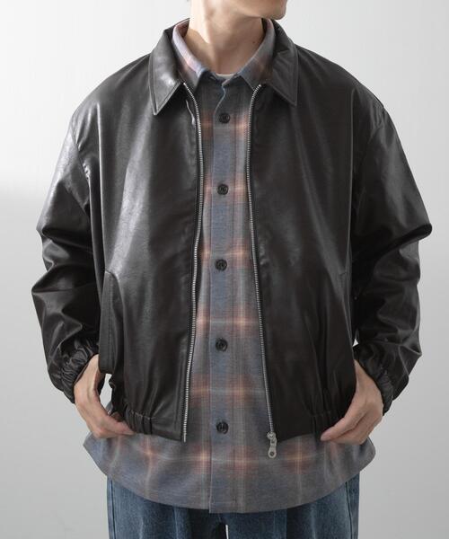 ITEMS URBANRESEARCH（アイテムズ アーバンリサーチ）の「F.L. ジップアップ ジャケット（ライダースジャケット・メンズ・ブラウン系その他/ブラック系その他/ブラック/ブラウン・MEDIUM/LARGE）」の9枚目の写真