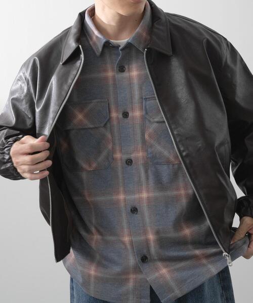 ITEMS URBANRESEARCH（アイテムズ アーバンリサーチ）の「F.L. ジップアップ ジャケット（ライダースジャケット・メンズ・ブラウン系その他/ブラック系その他/ブラック/ブラウン・MEDIUM/LARGE）」の10枚目の写真