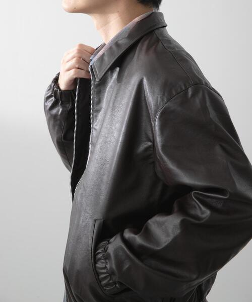 ITEMS URBANRESEARCH（アイテムズ アーバンリサーチ）の「F.L. ジップアップ ジャケット（ライダースジャケット・メンズ・ブラウン系その他/ブラック系その他/ブラック/ブラウン・MEDIUM/LARGE）」の11枚目の写真